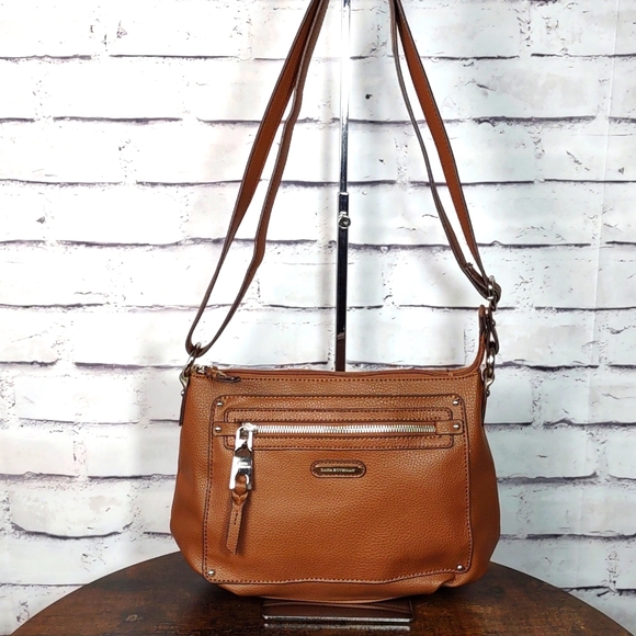 Dana Buchman Pebbled Faux Leather Crossbody Bag - Picture 1 of 11
